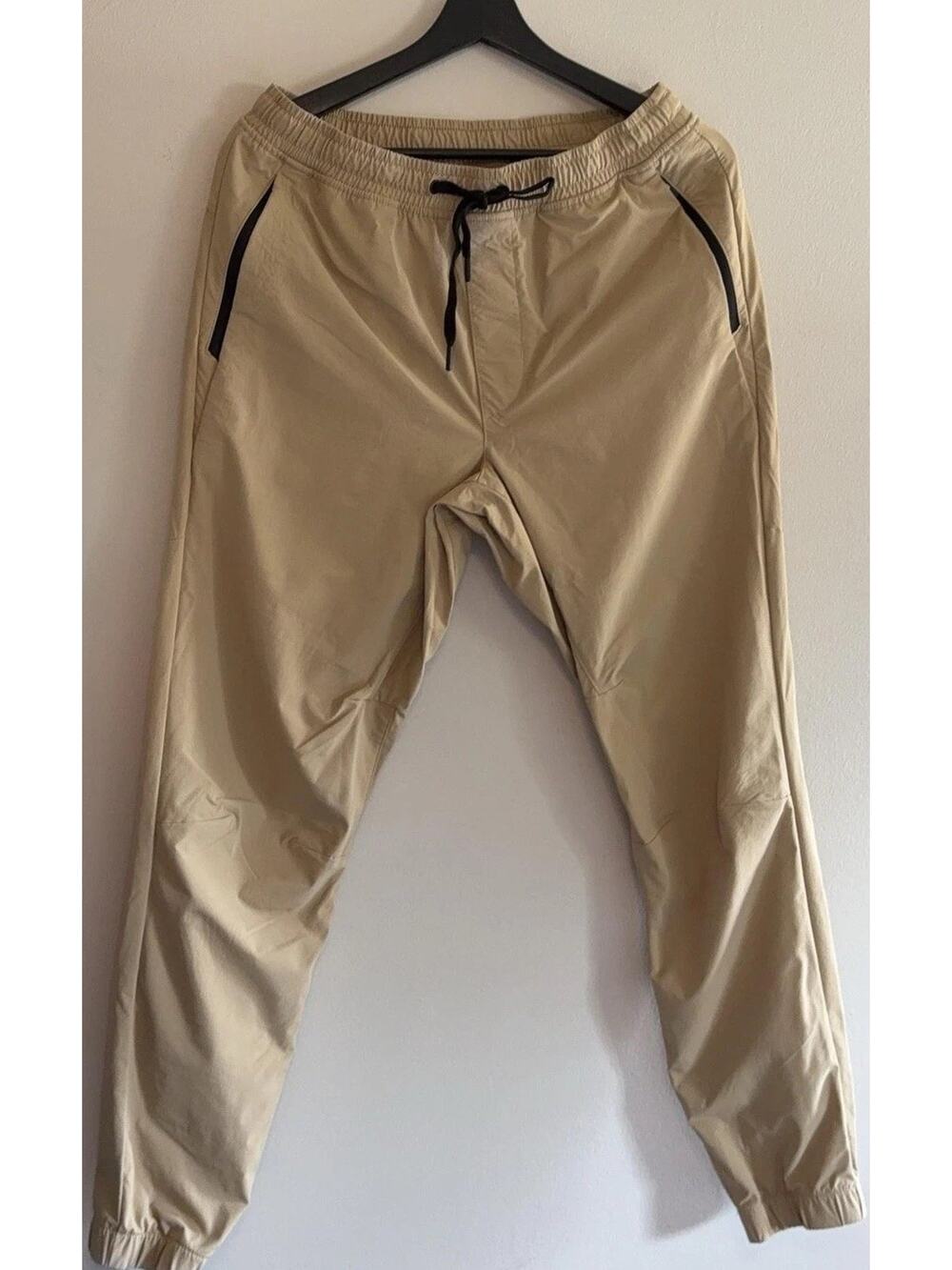 American Eagle Outfitters Jogger Pants Mens Small Tall Beige Airflex+ Stretch